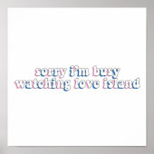 Het spijt me dat ik Busy het liefdeseiland bekijk Poster (Voorkant)