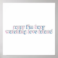 Het spijt me dat ik Busy het liefdeseiland bekijk