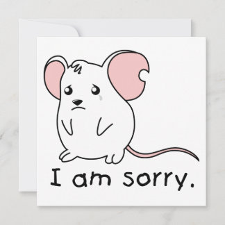 Het spijt me dat ik een witte-muiskaartstempel moe kaart