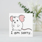 Het spijt me dat ik een witte-muiskaartstempel moe kaart (Staand voorkant)