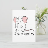 Het spijt me dat ik een witte-muiskaartstempel moe kaart (Staand voorkant)