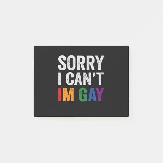 Het spijt me dat ik geen Gay Funny Pride Month Gif Post-it® Notes (Voorkant)