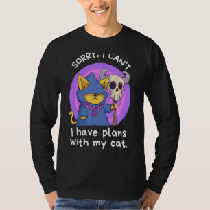 Het spijt me dat ik geen plannen heb met mijn kat t-shirt