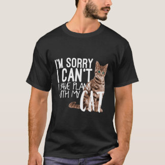Het spijt me dat ik geen plannen heb met mijn kat t-shirt
