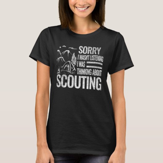Het spijt me dat ik geen retro-scouting camping jo t-shirt (Voorkant)