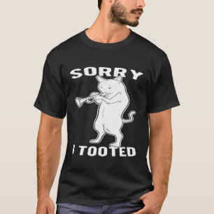 Het spijt me dat ik grappige Trumpet Cat Band Musi T-shirt