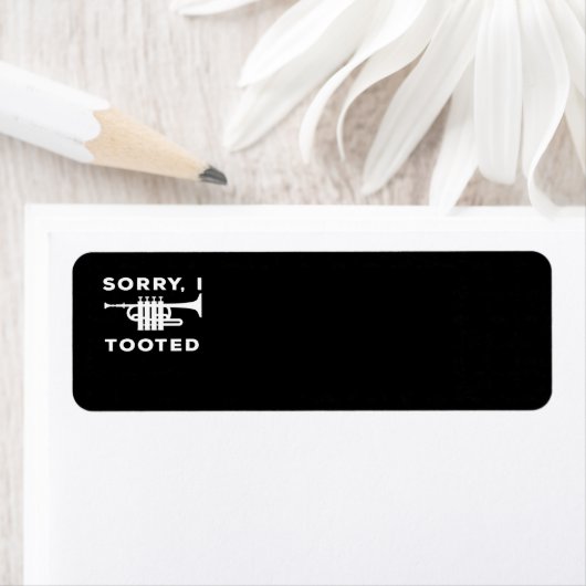 Het spijt me dat ik het muziekinstrument heb getoo etiket (Insitu)