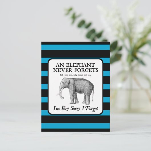 Het spijt me dat ik het vergeten ben briefkaart (Staand voorkant)