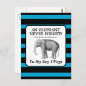 Het spijt me dat ik het vergeten ben briefkaart (Voorkant / Achterkant)