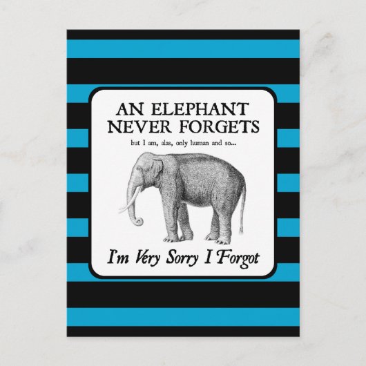 Het spijt me dat ik het vergeten ben briefkaart (Voorkant)