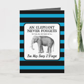 Het spijt me dat ik het vergeten ben kaart (Voorkant)