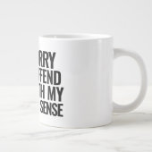 Het spijt me dat ik je beledigd heb met mijn gezon grote koffiekop (Rechts)