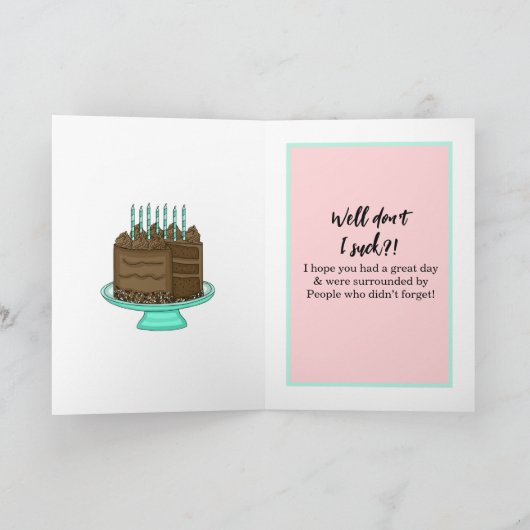 Het spijt me dat ik je Birthday Grapny gemist heb Kaart (Binnen)