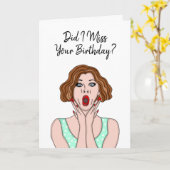 Het spijt me dat ik je Birthday Grapny gemist heb Kaart (Gele Bloem)