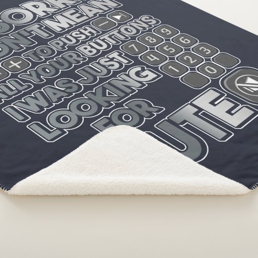 Het spijt me dat ik je Buttonnen niet wilde laten Sherpa Deken (3/4)