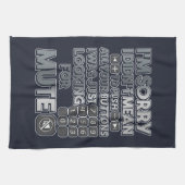 Het spijt me dat ik je Buttonnen niet wilde laten  Theedoek (Horizontaal)