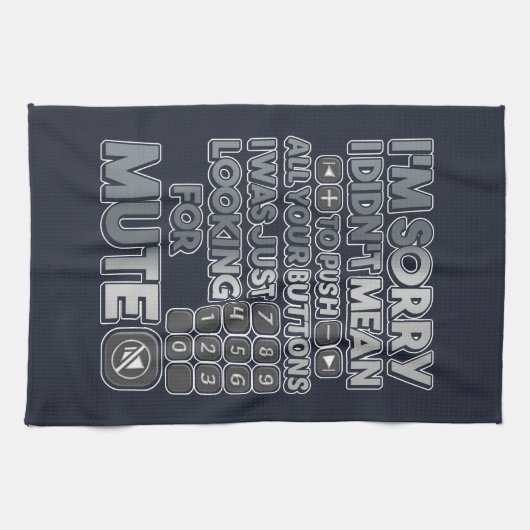 Het spijt me dat ik je Buttonnen niet wilde laten  Theedoek (Horizontaal)