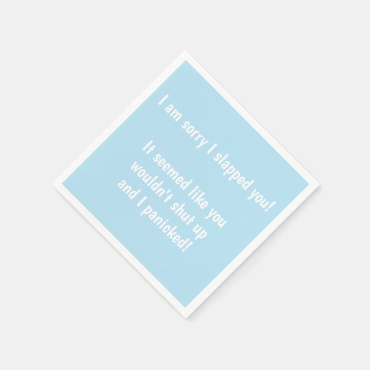 Het spijt me dat ik je geslagen heb! Cocktail Part Servet (Hoek)