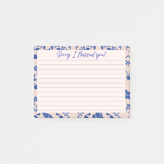 Het spijt me dat ik je heb gemist Post it Notes (Voorkant)
