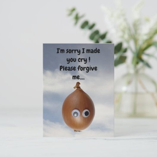 Het spijt me dat ik je heb laten huilen! briefkaar briefkaart (Staand voorkant)