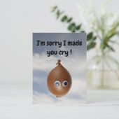 Het spijt me dat ik je heb laten huilen! briefkaar briefkaart (Staand voorkant)
