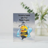 Het spijt me dat ik je heb laten huilen! briefkaar briefkaart (Staand voorkant)