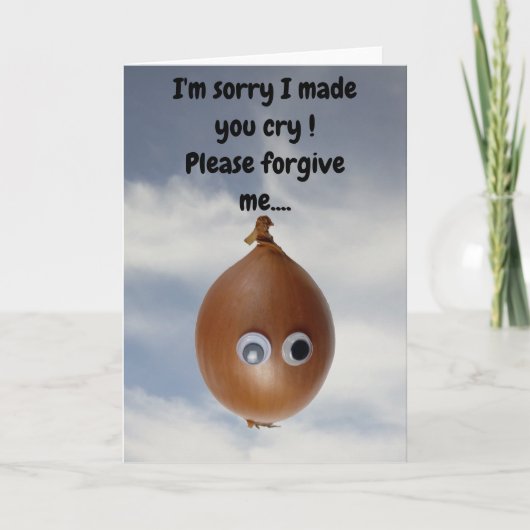 Het spijt me dat ik je heb laten huilen! Kaart (Voorkant)