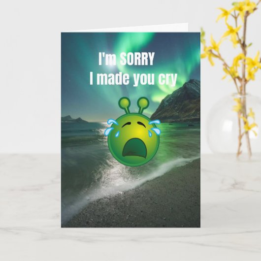 Het spijt me dat ik je heb laten huilen. kaart (Gele Bloem)