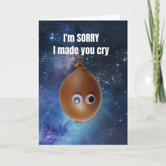 Het spijt me dat ik je heb laten huilen. kaart (Voorkant)