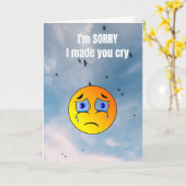 Het spijt me dat ik je heb laten huilen. kaart (Gele Bloem)