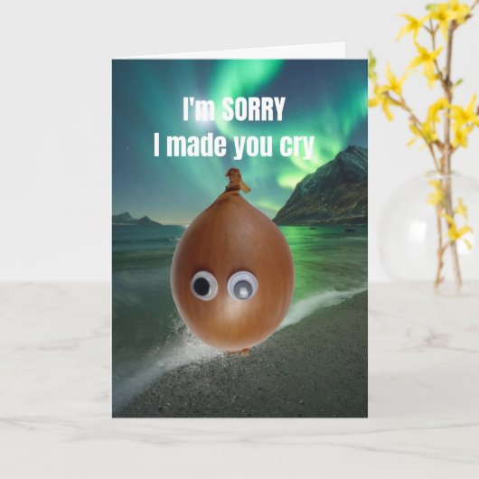 Het spijt me dat ik je heb laten huilen. kaart (Gele Bloem)