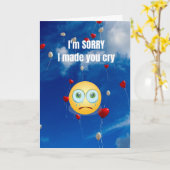 Het spijt me dat ik je heb laten huilen. kaart (Gele Bloem)