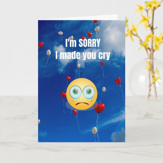 Het spijt me dat ik je heb laten huilen. kaart (Gele Bloem)