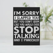 Het spijt me dat ik je heb verraden kaart (Staand voorkant)