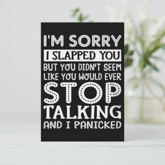 Het spijt me dat ik je heb verraden kaart (Staand voorkant)