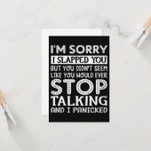 Het spijt me dat ik je heb verraden kaart (Voorkant / Achterkant in situ)