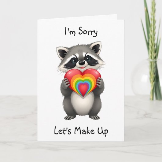 Het spijt me dat ik je mis | LGBTQ-wasbeer Kaart (Voorkant)