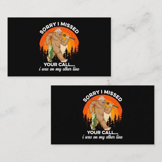 Het spijt me dat ik je telefoontje heb gemist... V Visitekaartje (Voorkant / Achterkant)