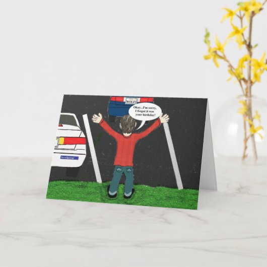 Het spijt me dat ik je verjaardagskaart ben verget kaart (Gele Bloem)