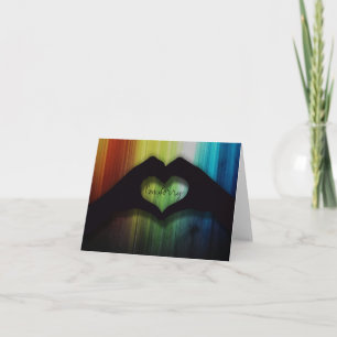 Het spijt me dat ik met regenboogverlicht hout een kaart