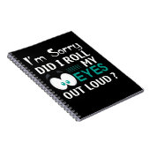 Het spijt me dat ik mijn ogen luid heb gemaakt notitieboek (Rechterzijde)