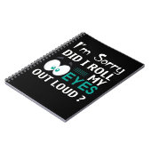 Het spijt me dat ik mijn ogen luid heb gemaakt notitieboek (Linkerzijde)