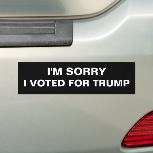 HET SPIJT ME DAT IK OP TRUMP HEB GESTEMD BUMPERSTICKER (Op auto)