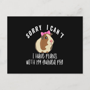 Het spijt me dat ik plannen heb met mijn cavia-ste briefkaart