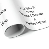 Het spijt me dat ik politieagent word. cadeaupapier (Rol Hoek)
