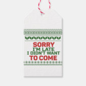 Het spijt me dat ik te laat ben, maar ik wilde nie cadeaulabel (Voorkant)