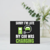 Het spijt me dat ik te laat ben... Mijn auto heeft Feestdagenkaart (Staand voorkant)