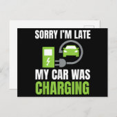 Het spijt me dat ik te laat ben... Mijn auto heeft Feestdagenkaart (Voorkant / Achterkant)