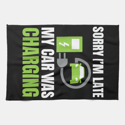 Het spijt me dat ik te laat ben... Mijn auto heeft Theedoek (Horizontaal)