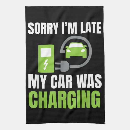 Het spijt me dat ik te laat ben... Mijn auto heeft Theedoek (Verticaal)